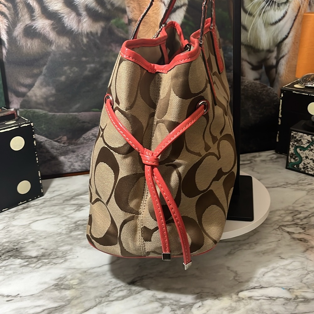 Coach Signature Stripe Carryall - Picture 4 of 16